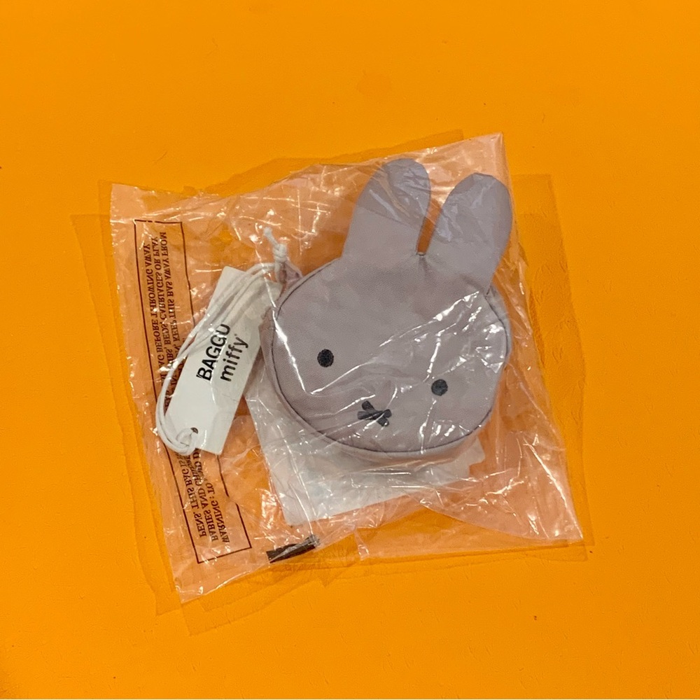 BAGGU & Miffy Pink Nylon Bag Charm, OS, NWT - Picture 3 of 3